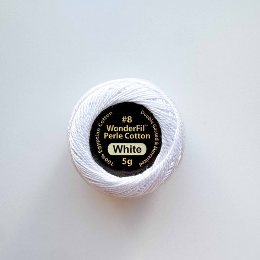 Wonderfil Perle Cotton #8 | White