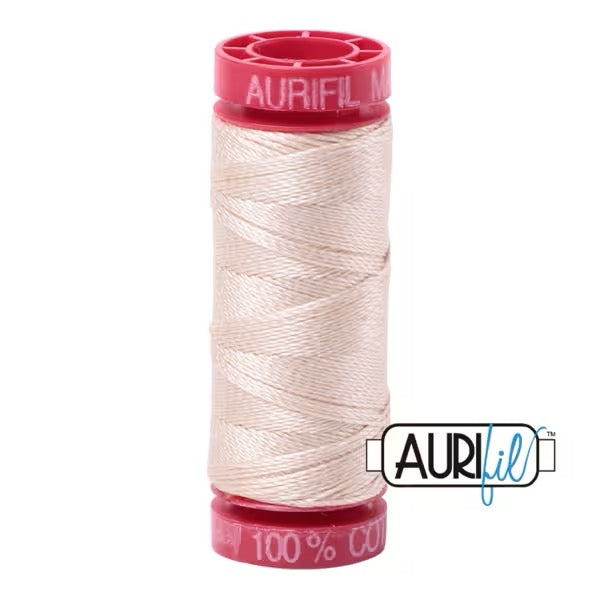 Aurifil Thread - Light Sand (#2000) - 12WT Small Spool