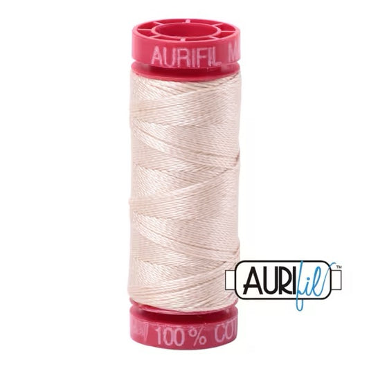 Aurifil Thread - Light Sand (#2000) - 12WT Small Spool