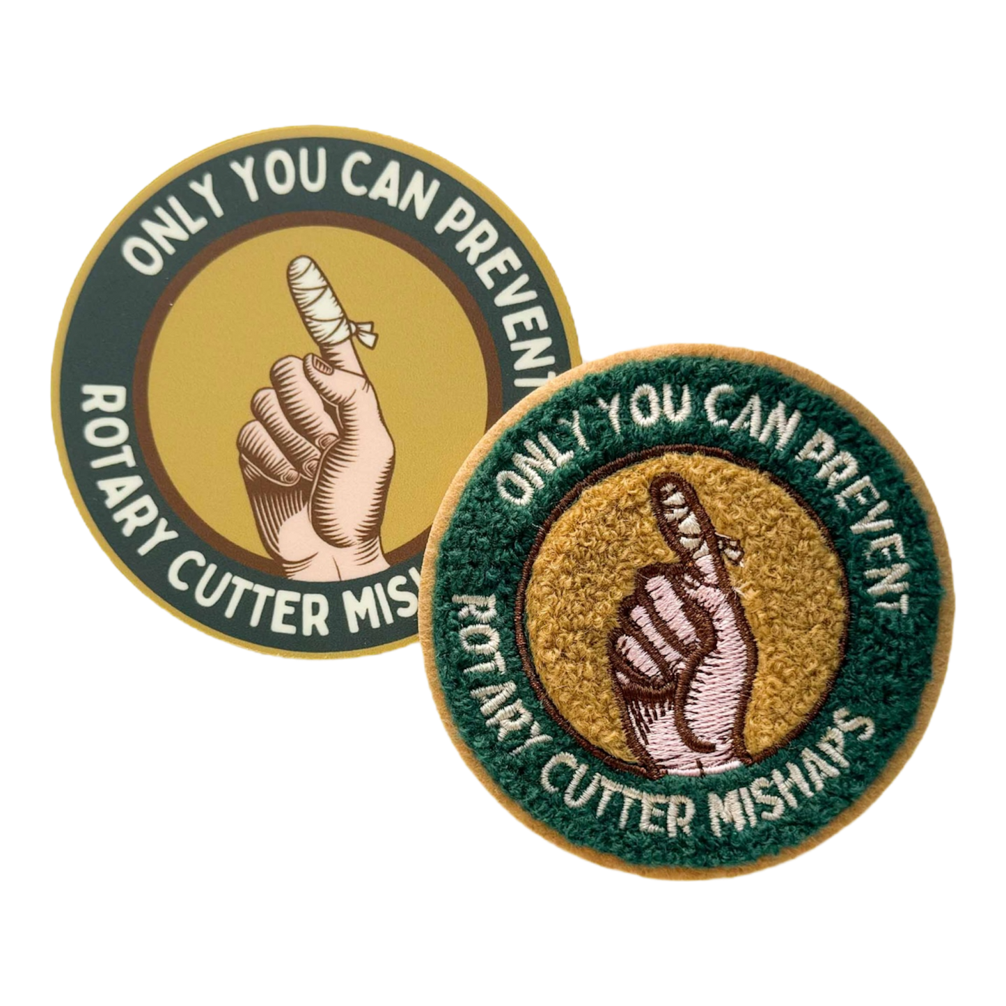 Only You Can Prevent Rotary Cutter Mishaps Sticker