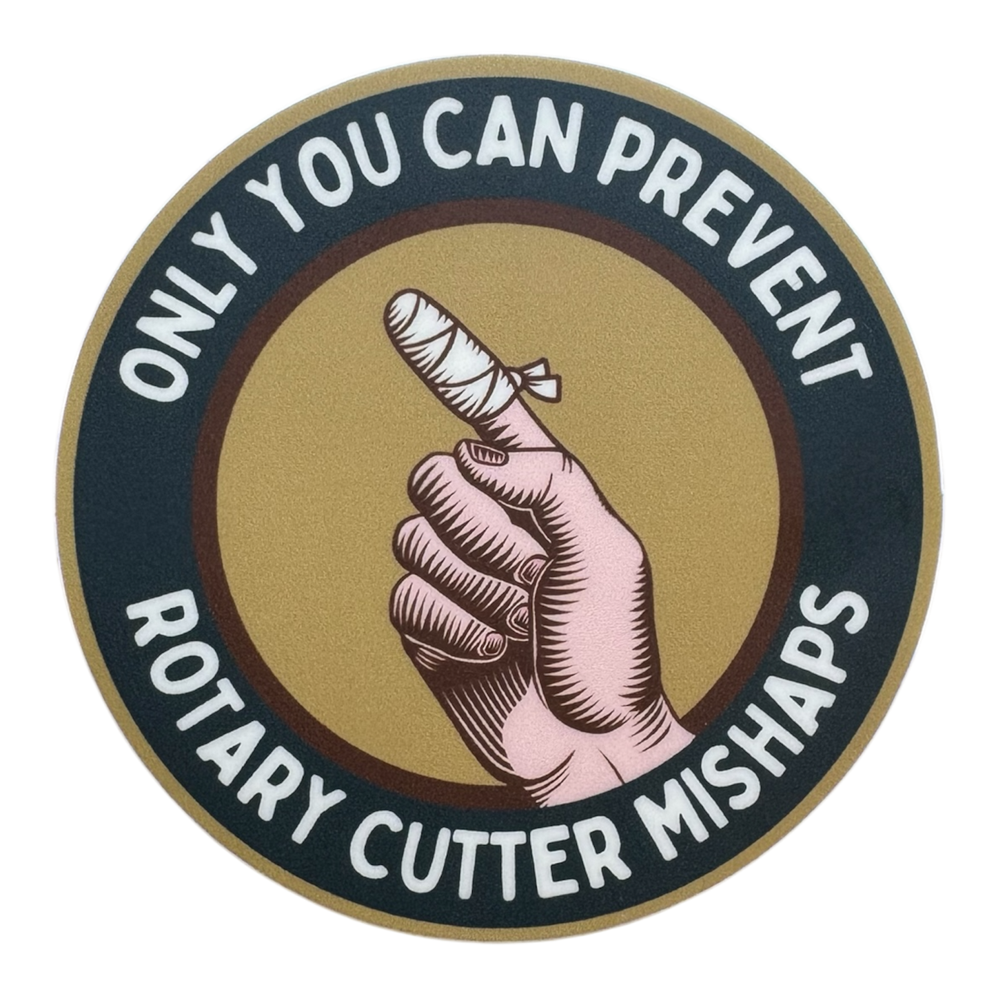 Only You Can Prevent Rotary Cutter Mishaps Sticker