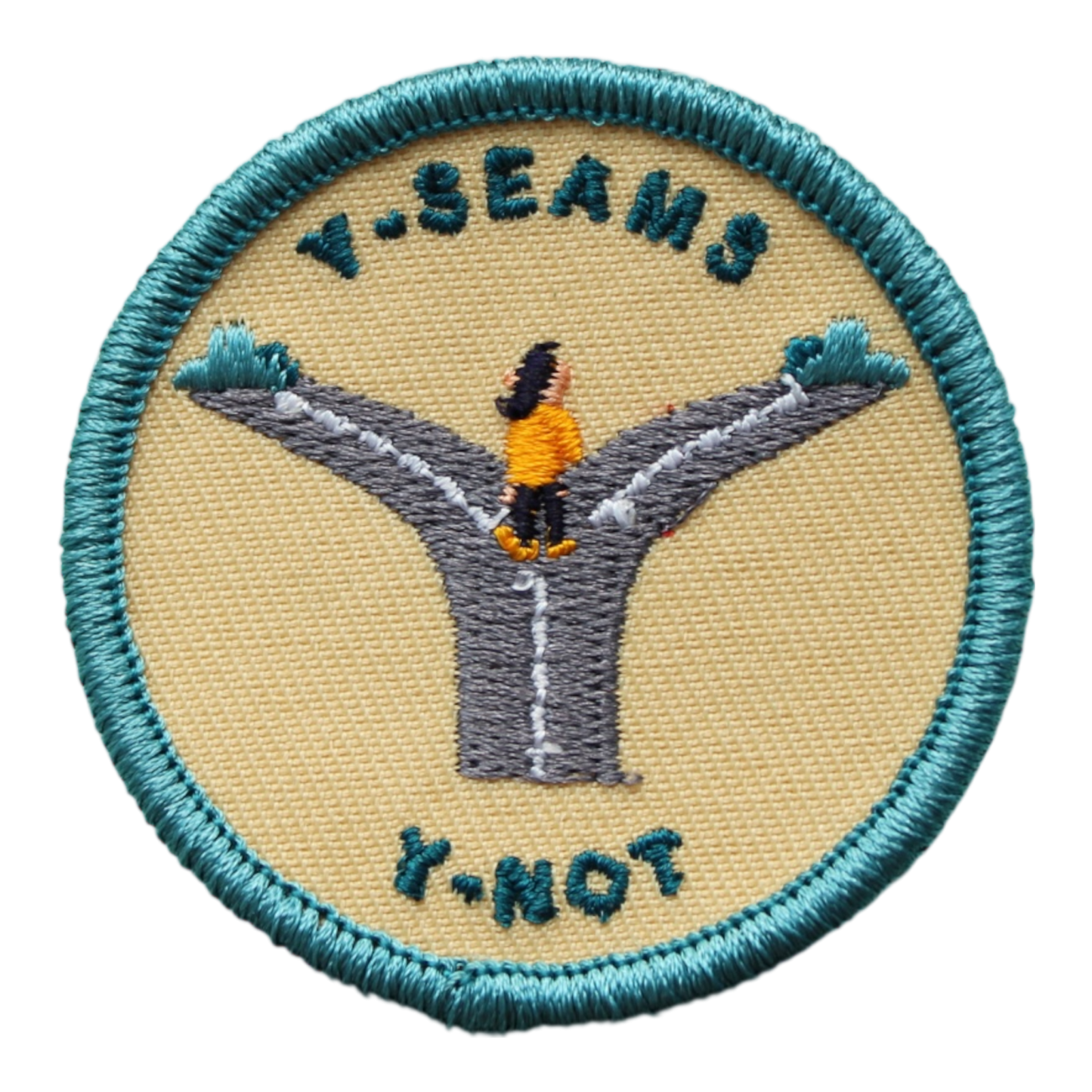 Y-Seams Y-Not Badge